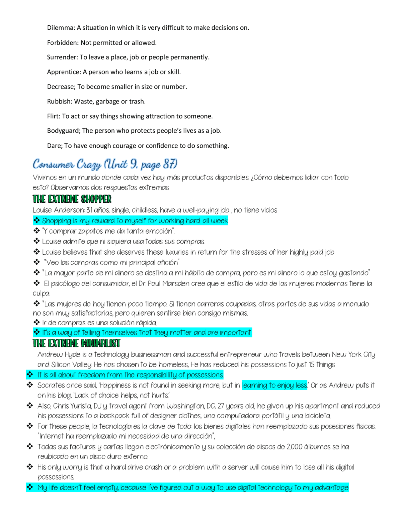 Readings Level 9 to practise - Docsity