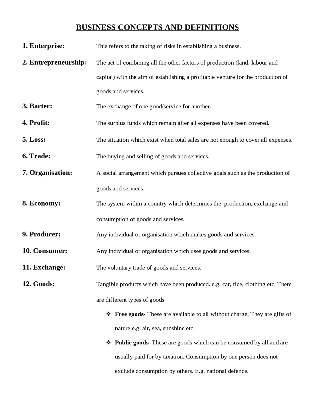 Principles of business - Docsity