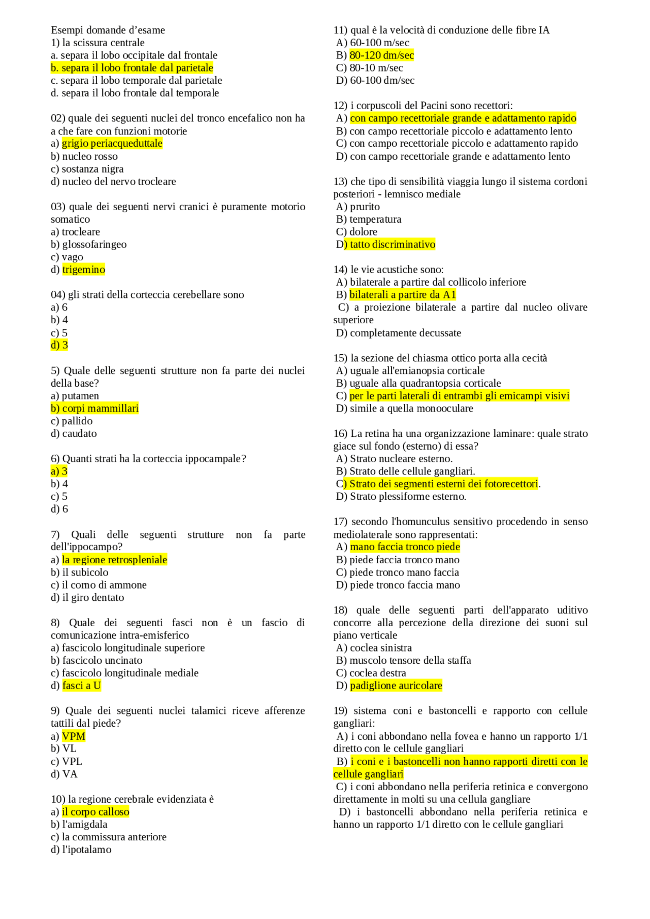 Esempi domande esame Docsity Esempi domande esame Docsity