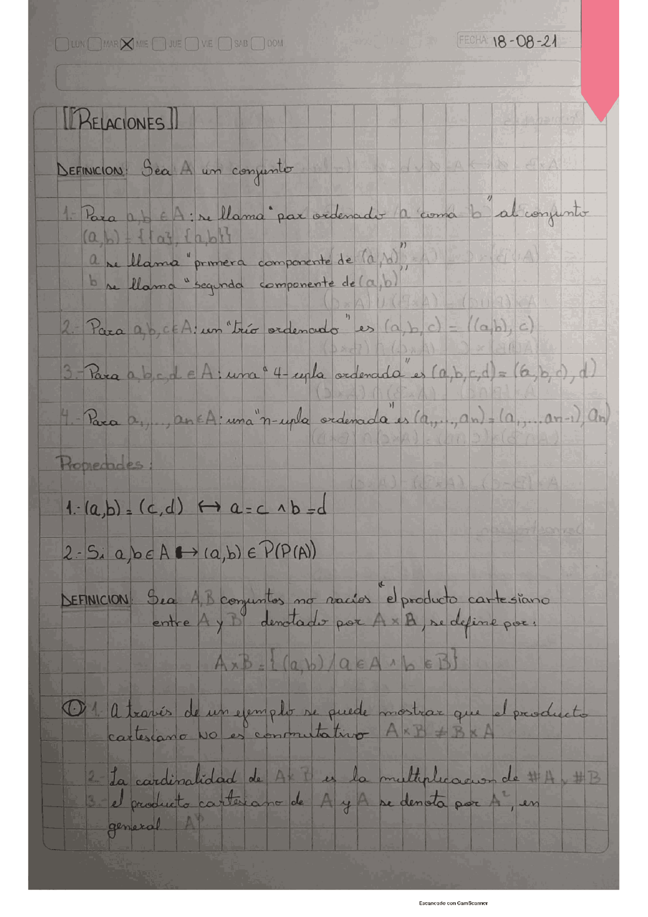 Teoria axiomatica de conjuntos Appunti di Matematica Generale Docsity