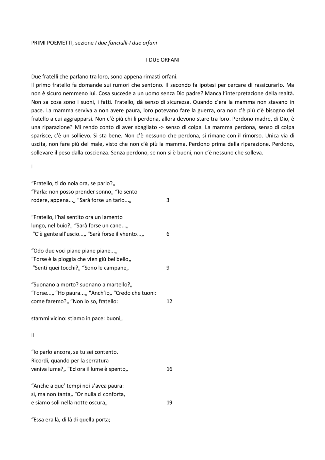 I due orfani G Pascoli Docsity I due orfani G Pascoli Docsity