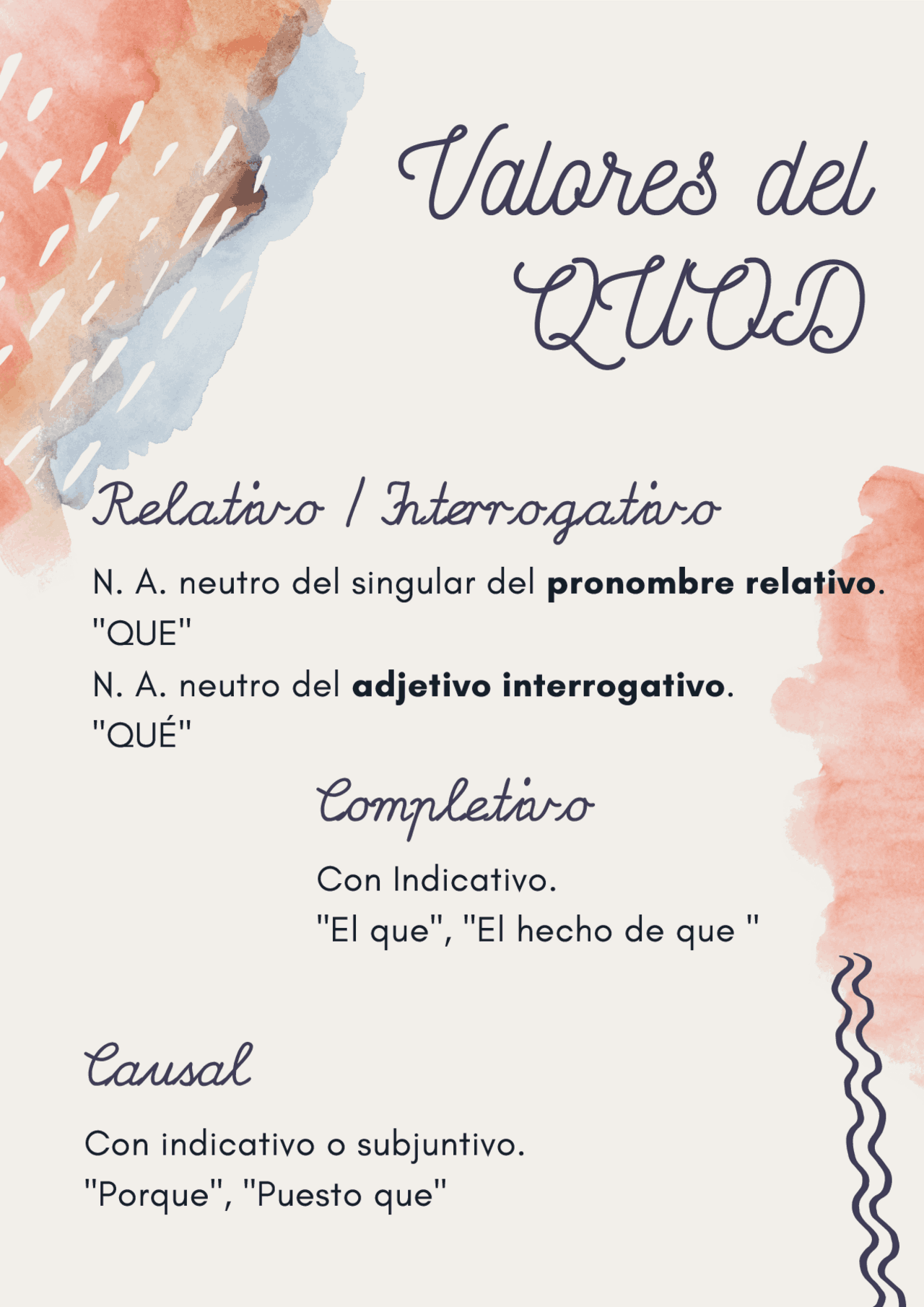 Análisis de pronombres relativos y interrogativos en español: 'QUE' y ...