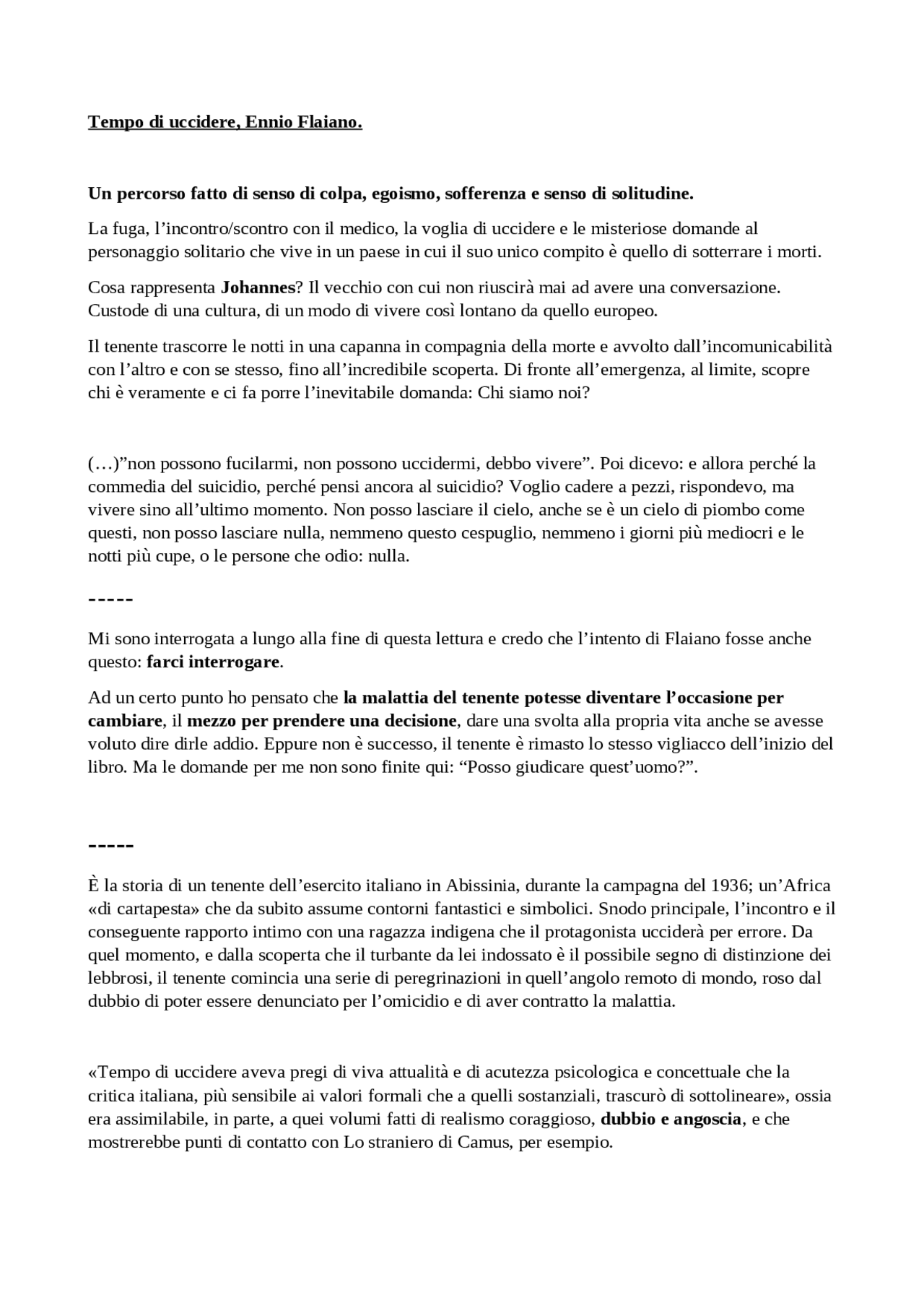 ennio flaiano tempo di uccidere