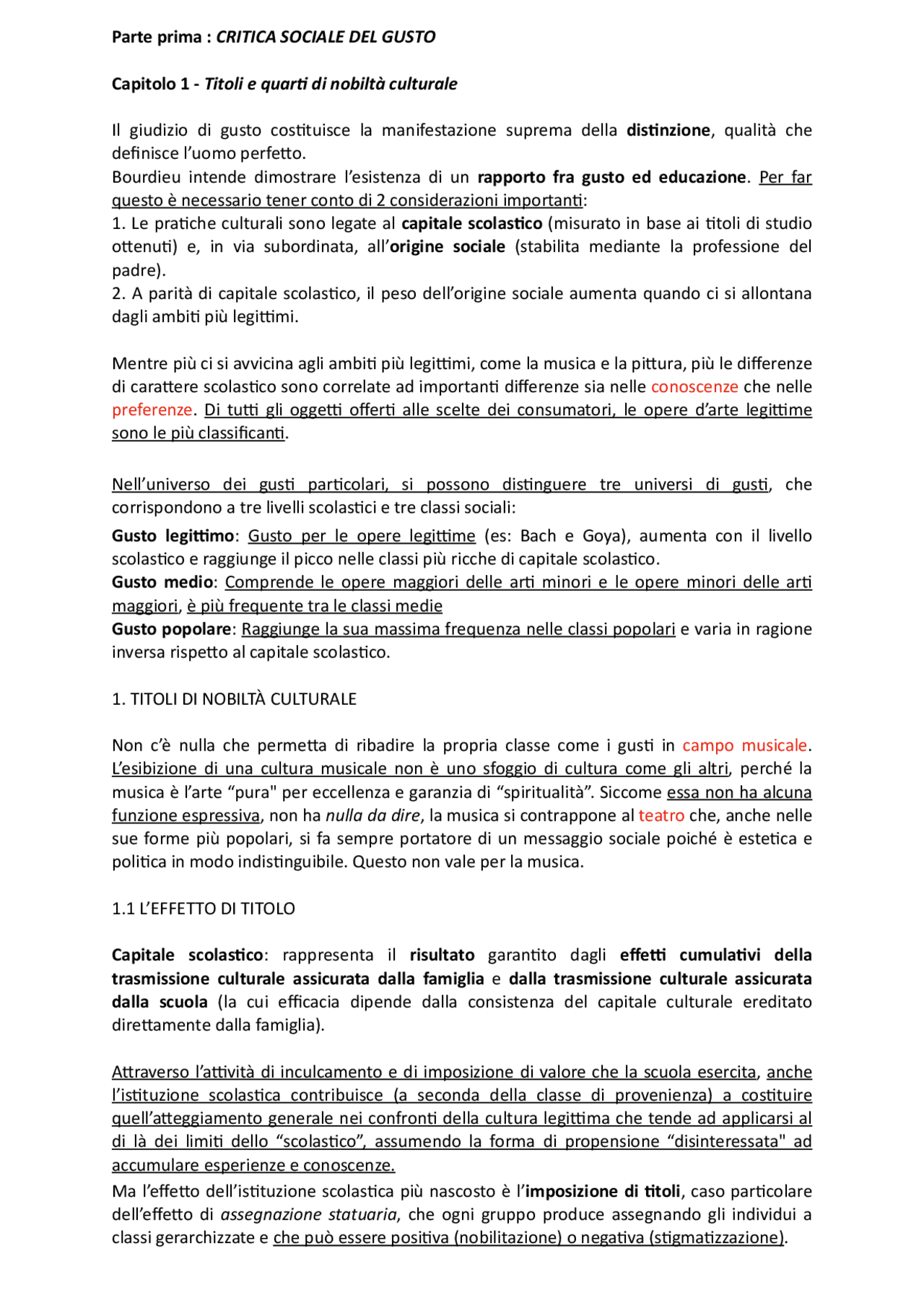 Sintesi del libro 