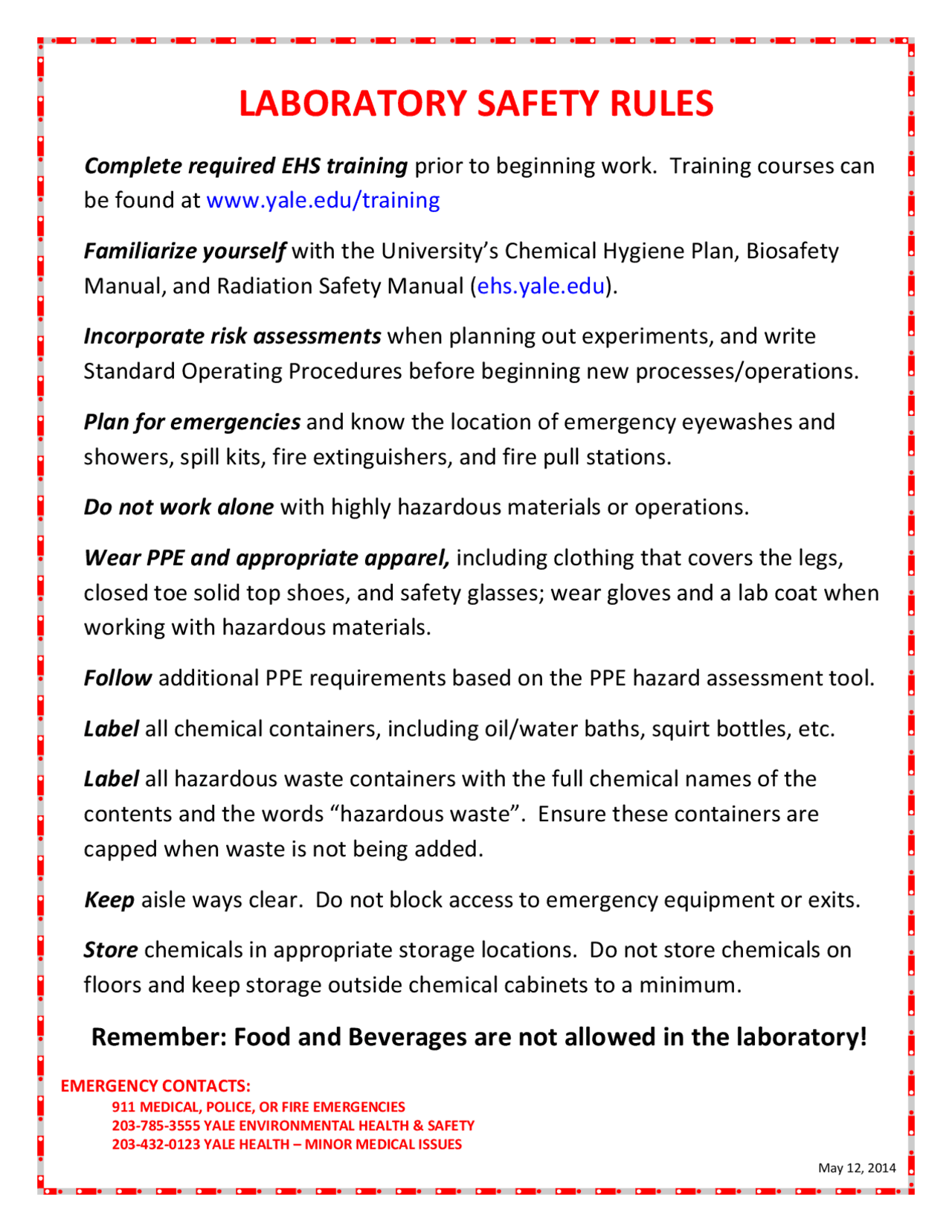 Lab Ethics And Safety Rules at Lori Chambers blog