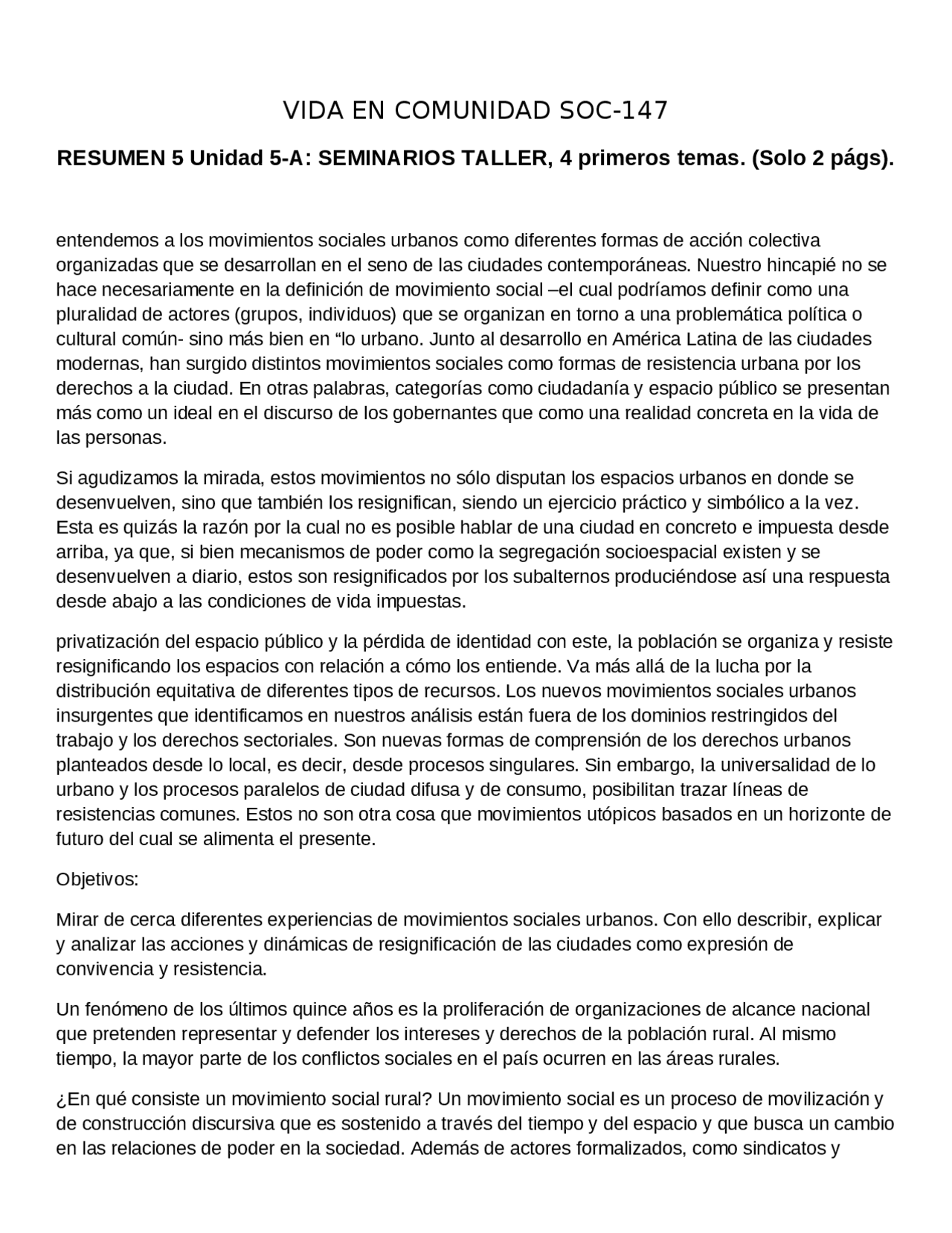 Unidad 1 vida en comunidad Docsity Unidad 1 vida en comunidad Docsity
