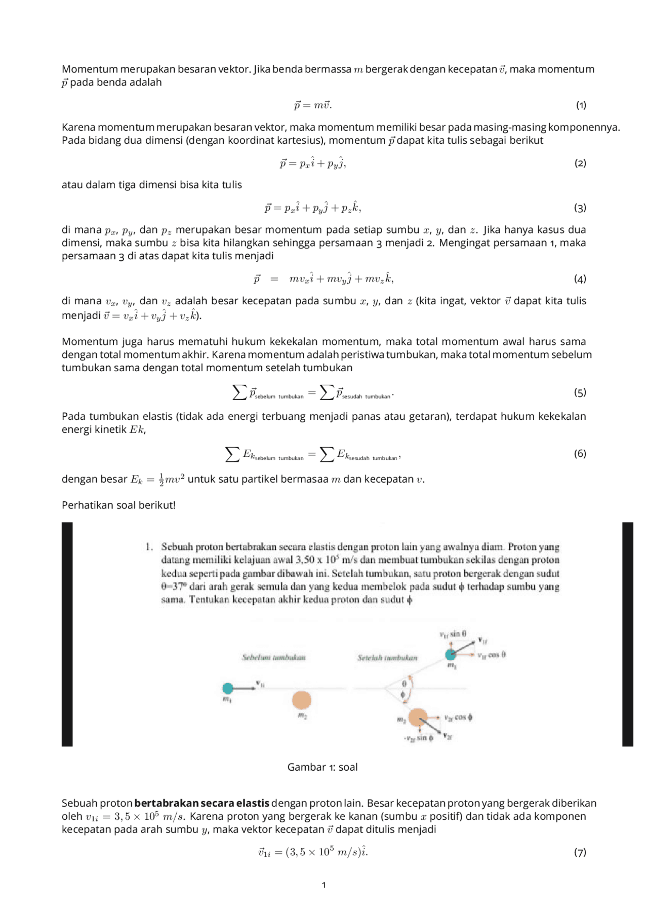 Collision of two body - Docsity
