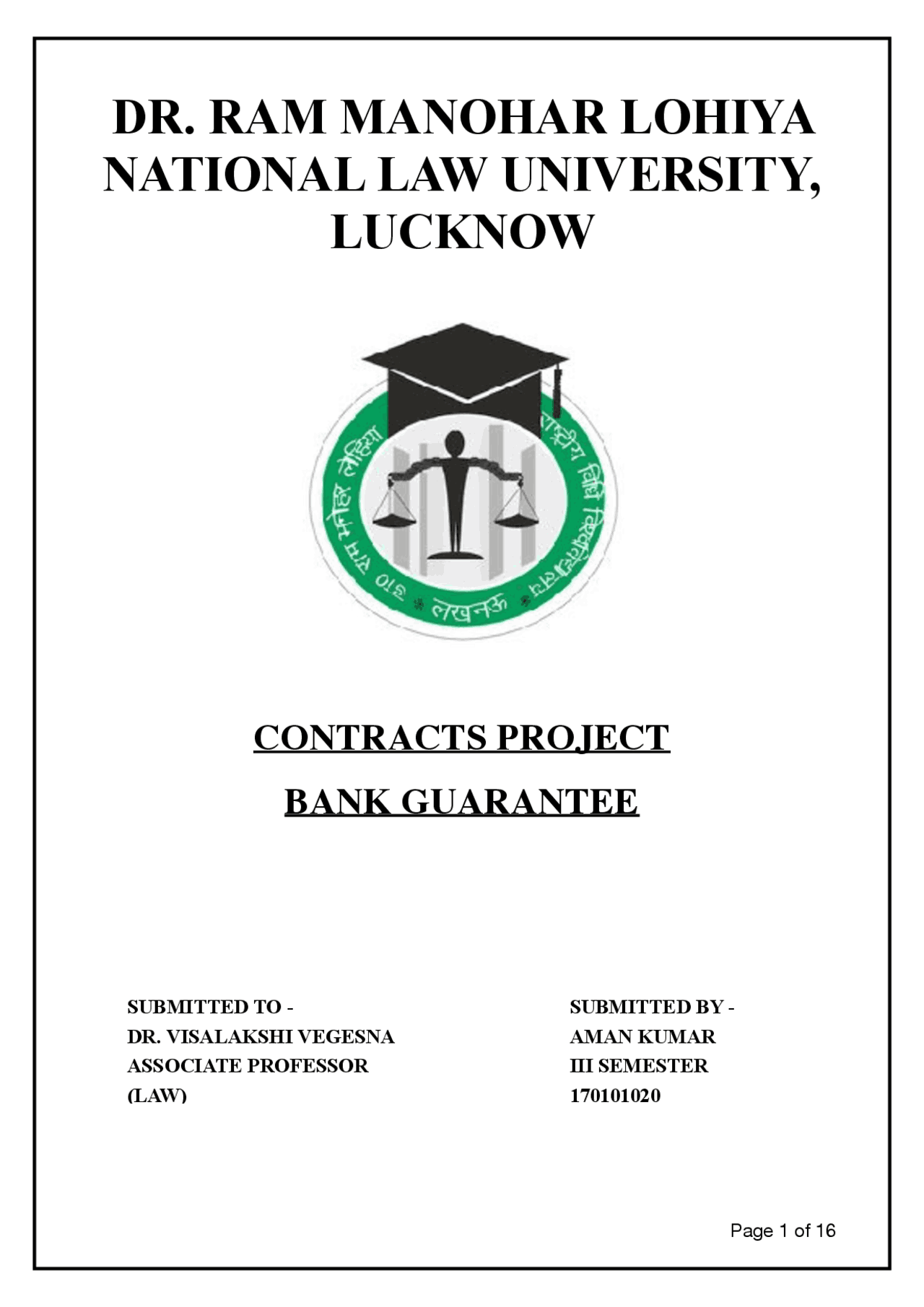 Contract law project law - Docsity