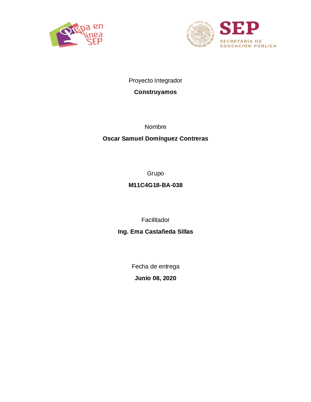 Proyecto integrador modulo 11 - Docsity