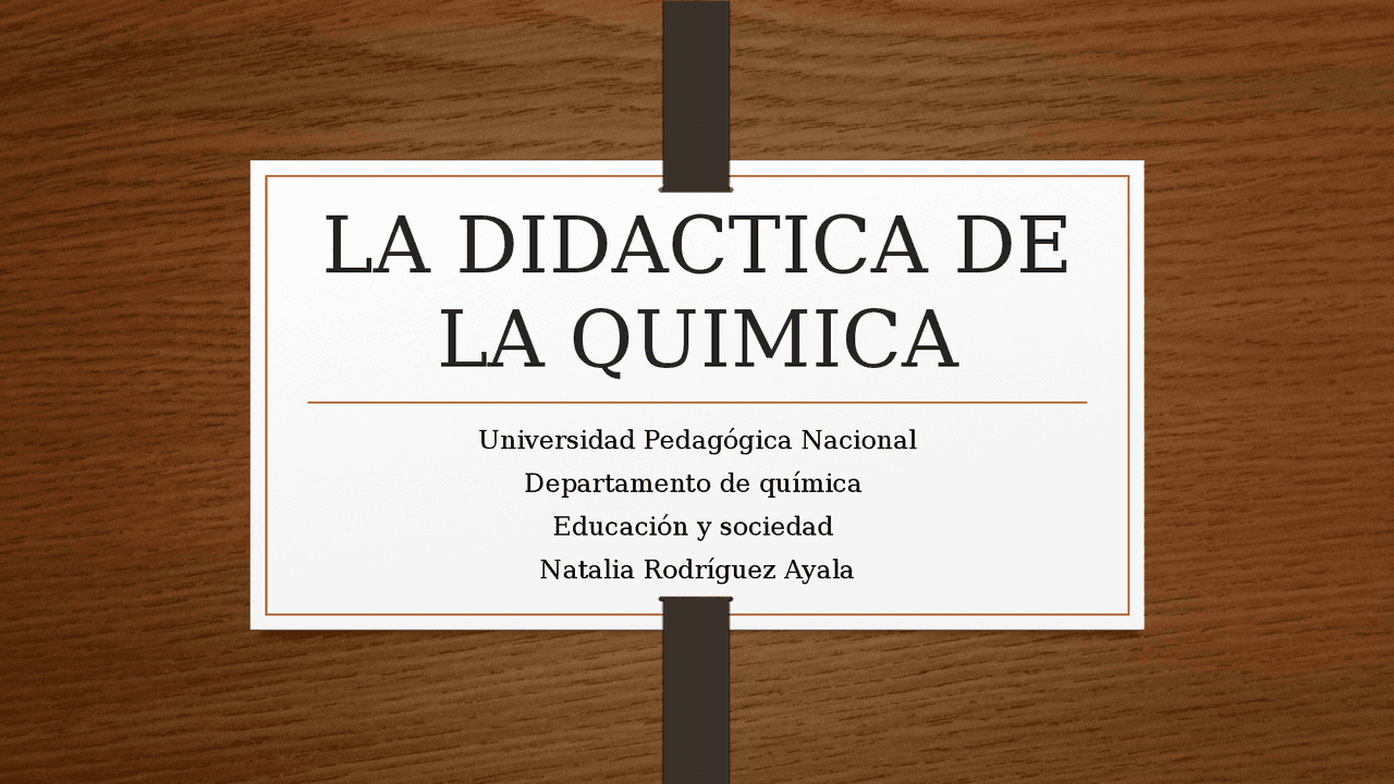 La didactica de la quimica Docsity