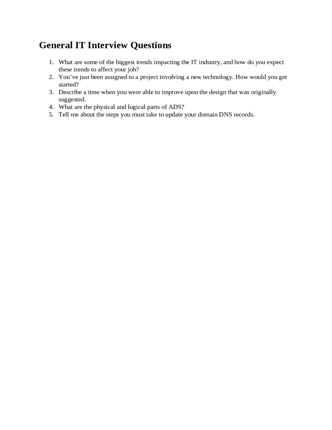 General Question Review General Information Review - Docsity