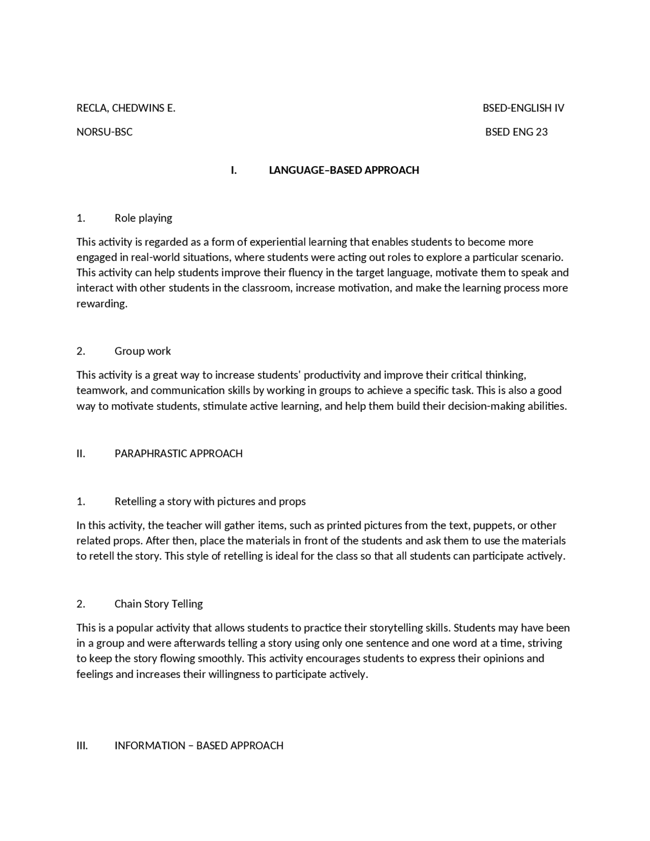 Field Study Example Docu FIELD STUDY 2 TEACHING - Docsity