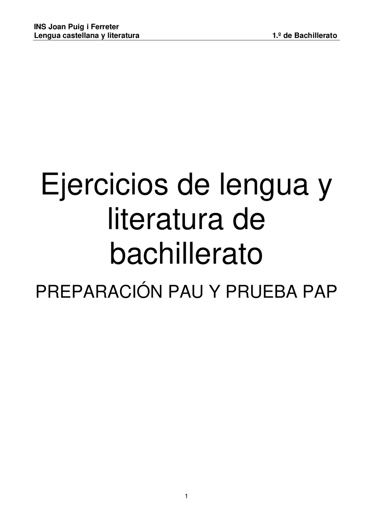 Que Bachillerato Escoger Para Ser Actriz Repaso ejercicios primero y segundo de batx - Docsity