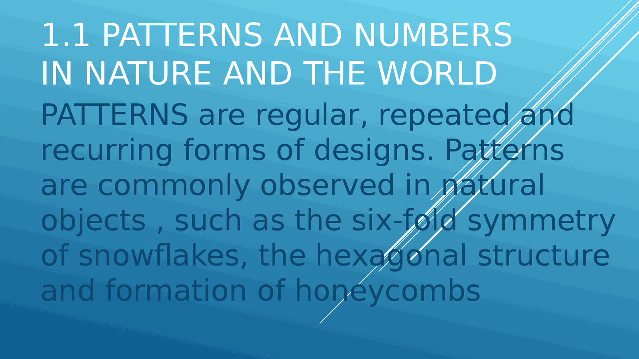 Patterns in algebra mathematics - Docsity