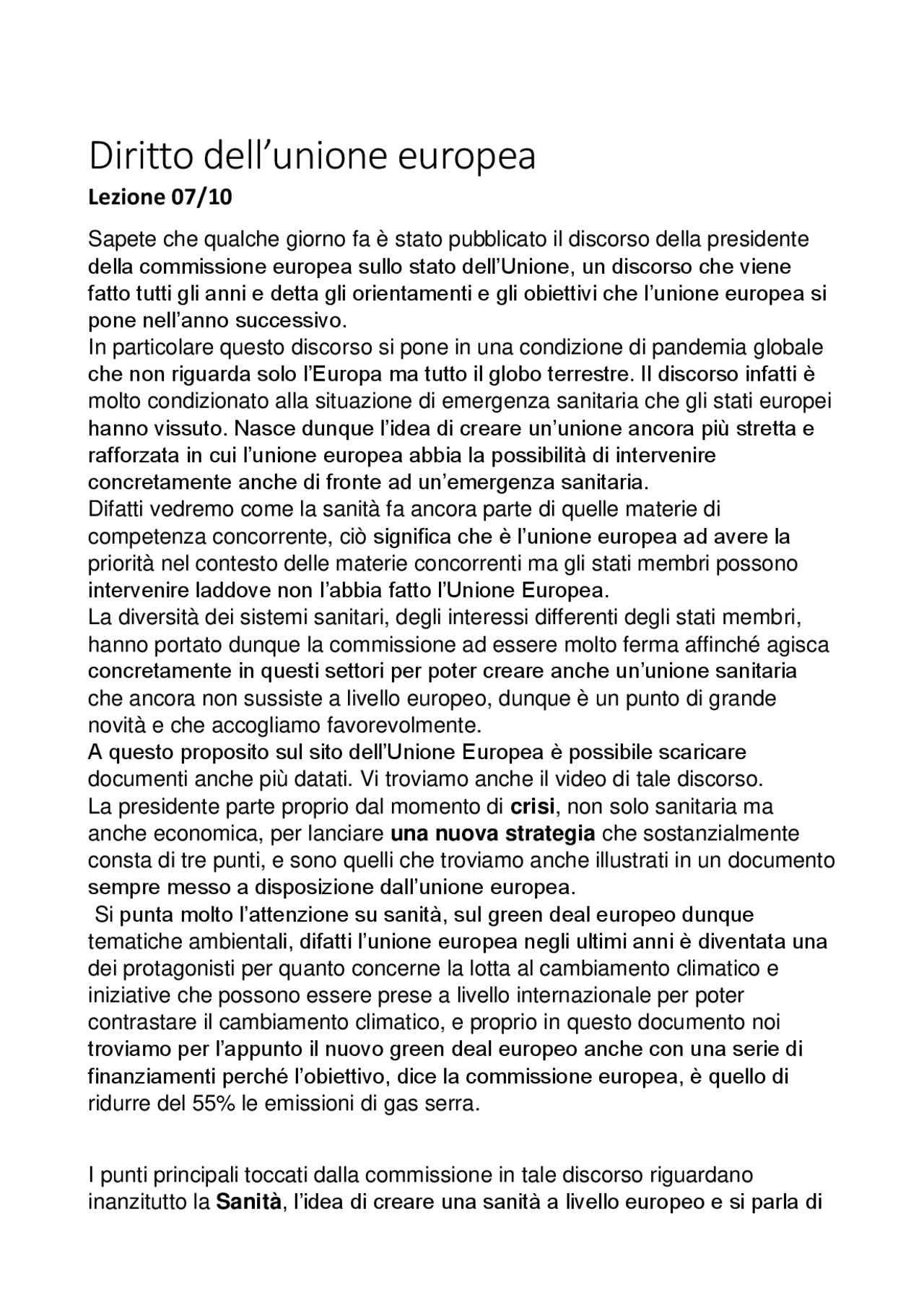 Il processo di integrazione europea Docsity