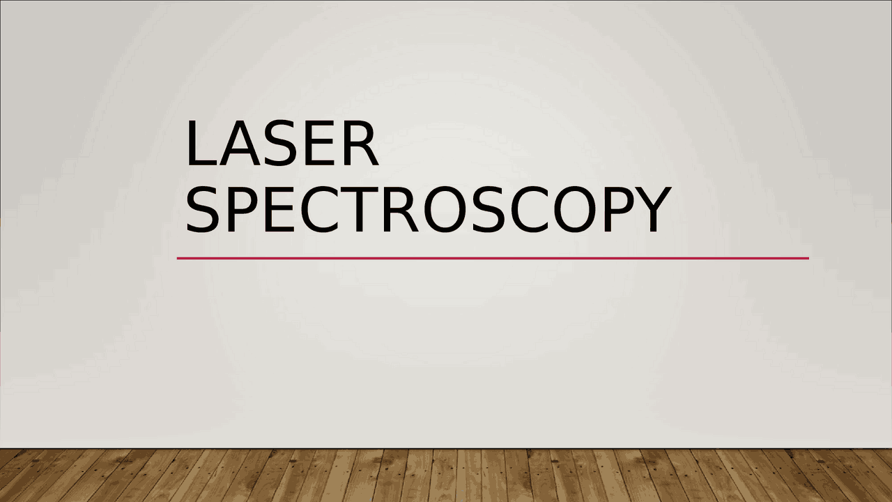 Laser of spectroscopy chemistry Docsity