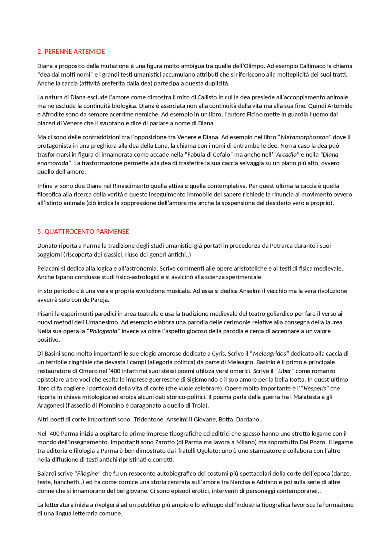 Italiano prof Rinaldi - Docsity