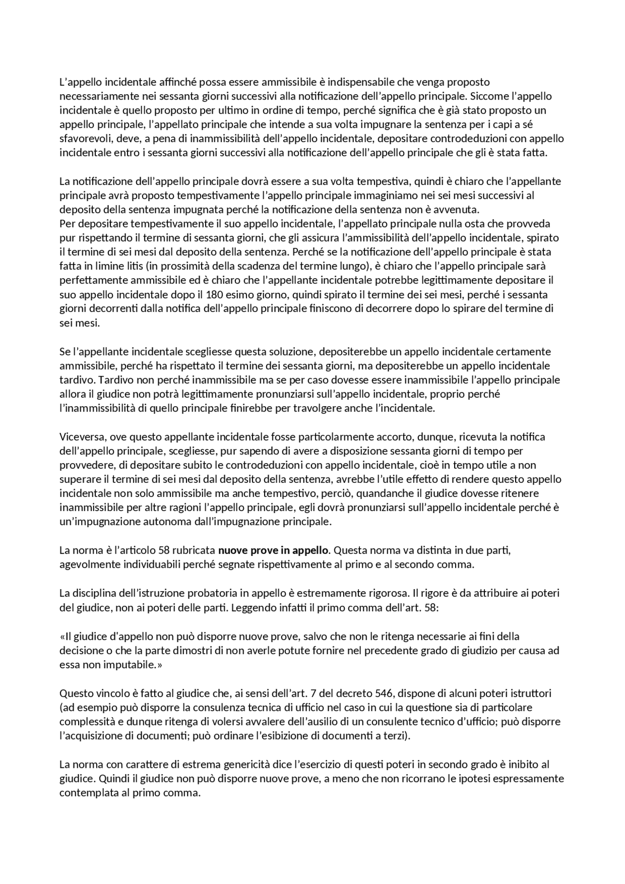 Appello incidentale nel processo tributario Docsity