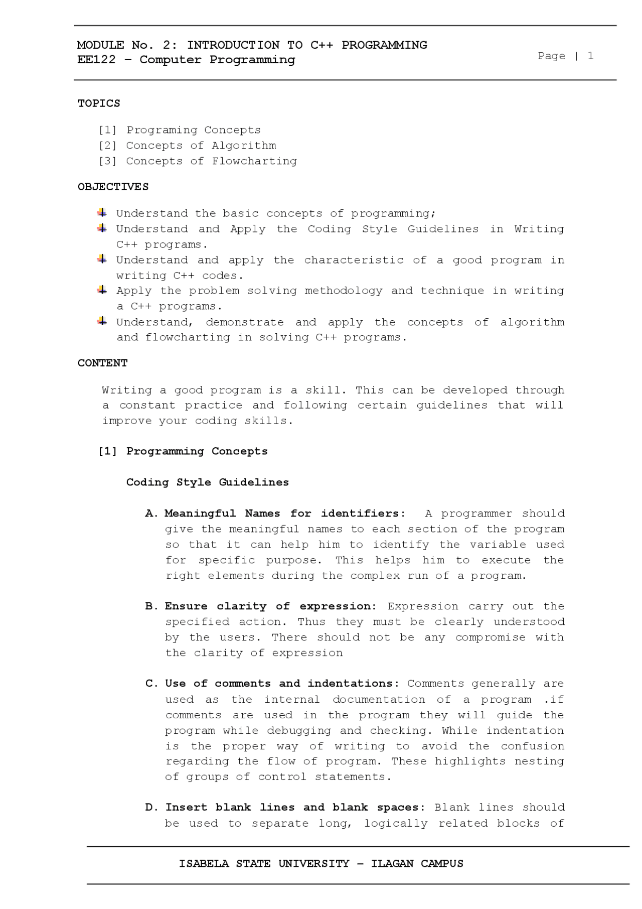 Computer science modules 1-5 - Docsity