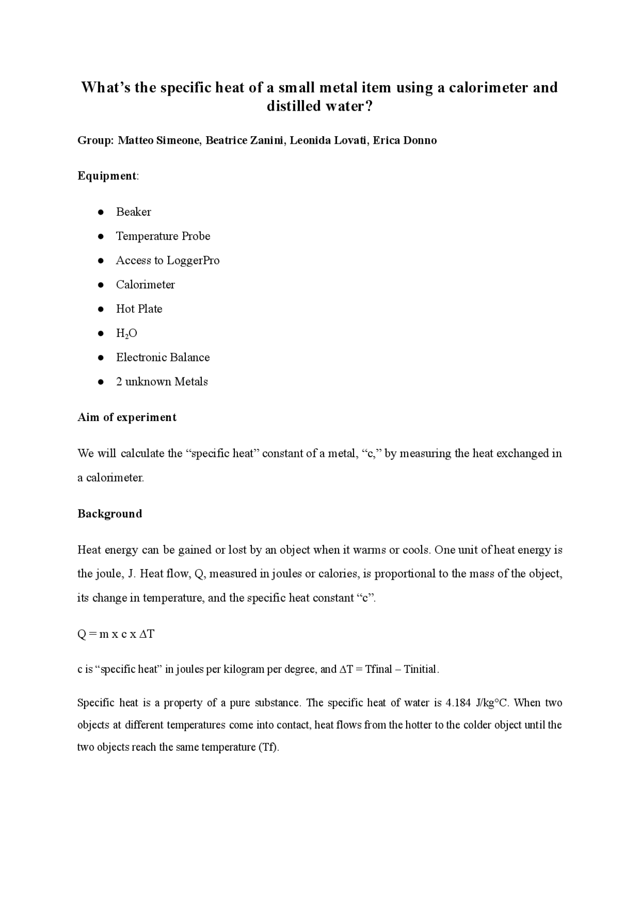 Electricity IB physics lab plan - Docsity