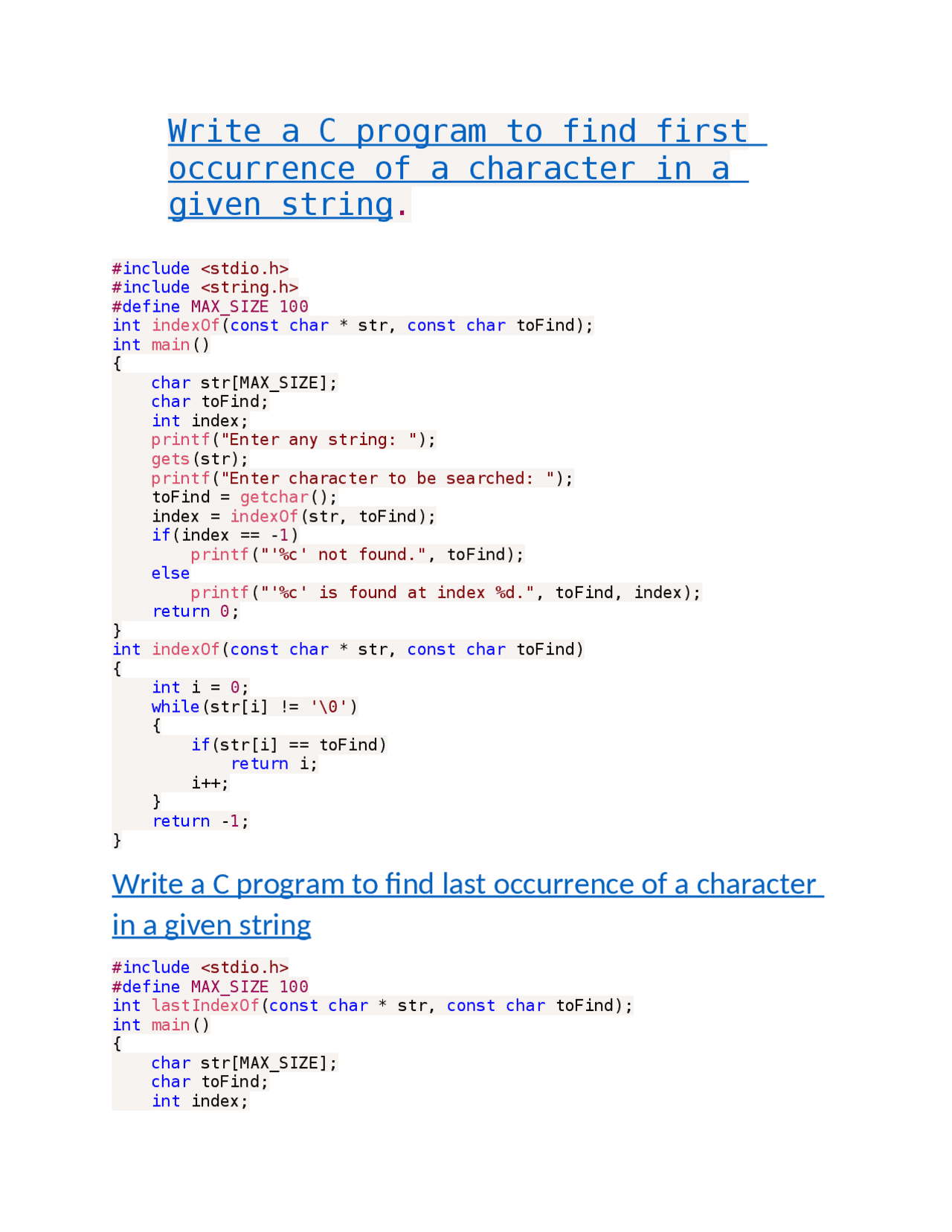 Cs exerces for c program - Docsity