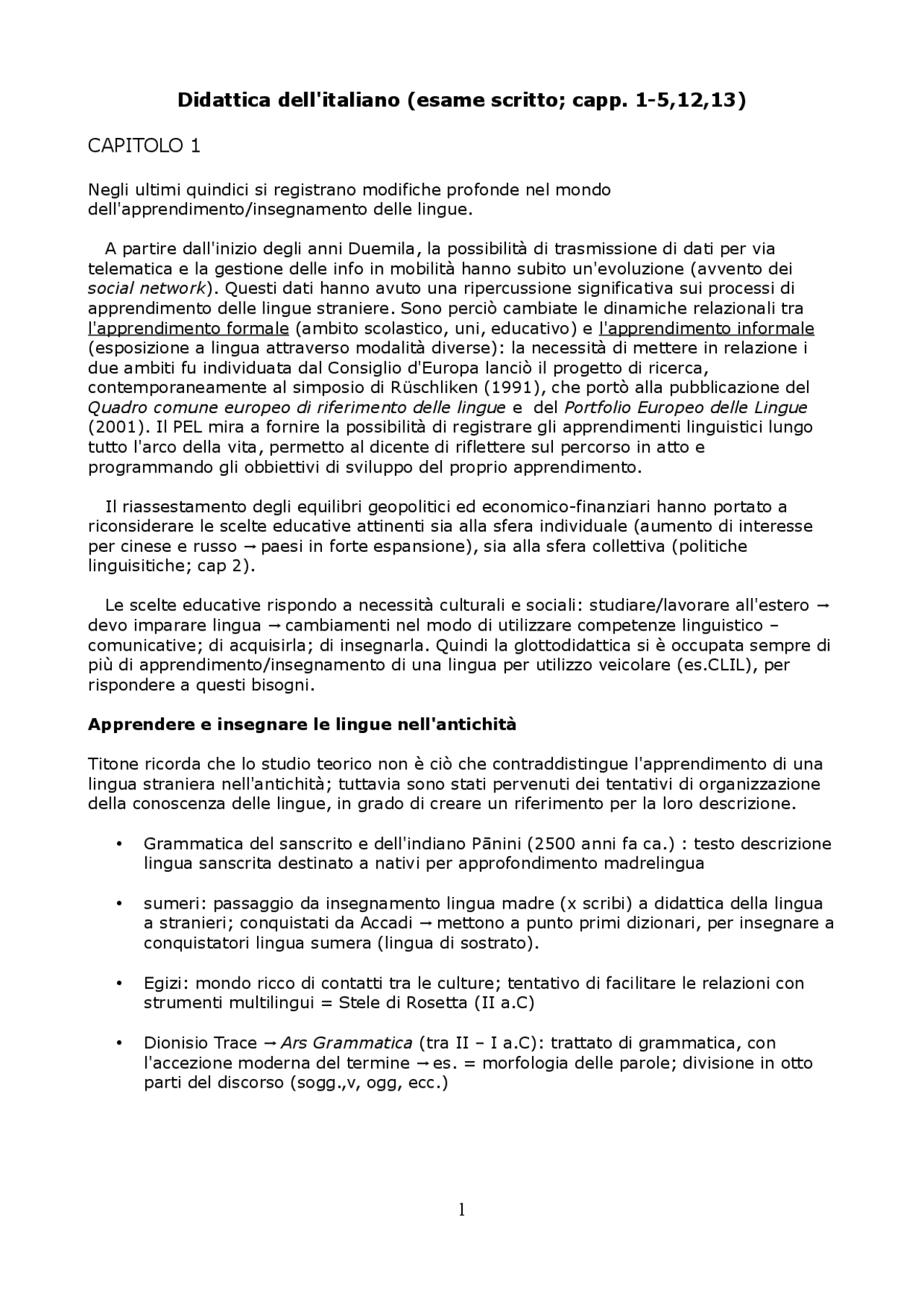 Capitolo 1 I nuovi ferri del mestiere riassunto Docsity