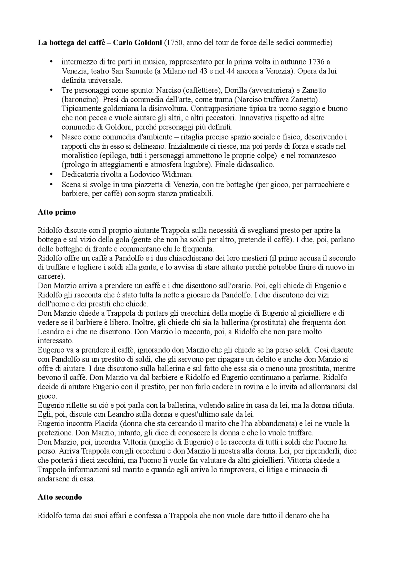 La bottega del caffè riassunto e appunti Docsity La bottega del caffè riassunto e appunti Docsity