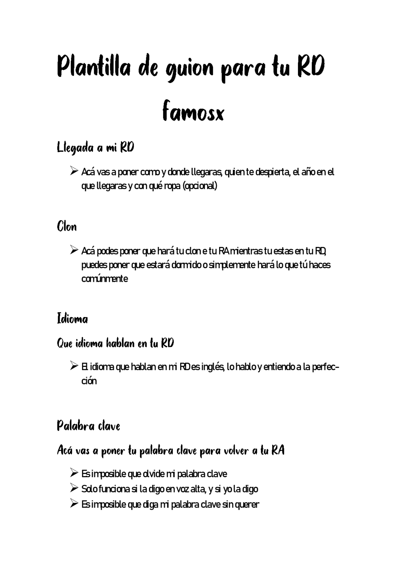 Rd plantilla - guion | Apuntes de Lengua y Literatura - Docsity