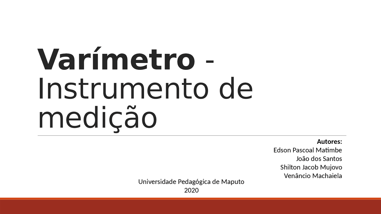 Varimetro - instrumentacao e medidas electricas - Docsity