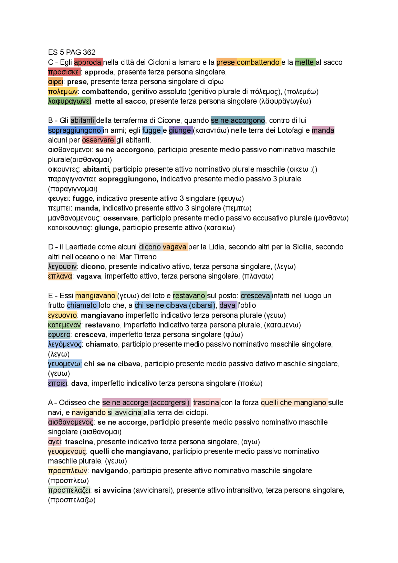 ES 5 PAG 362,ES 23 PAG 365 il greco di campanini 1 Versioni di Greco Docsity ES 5 PAG 362,ES 23 PAG 365 il greco di campanini 1 Versioni di Greco Docsity