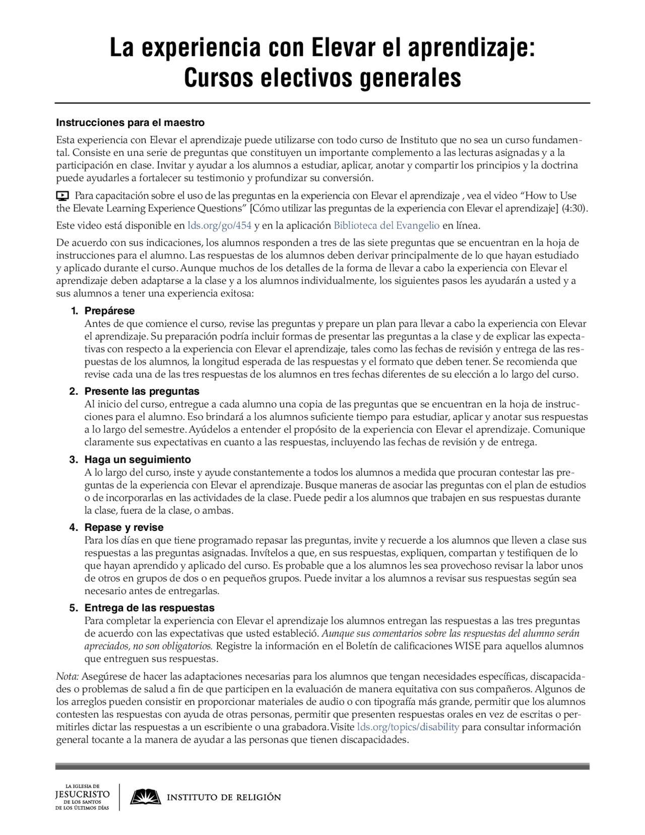 Book of Mormon_Learning Experience - Docsity