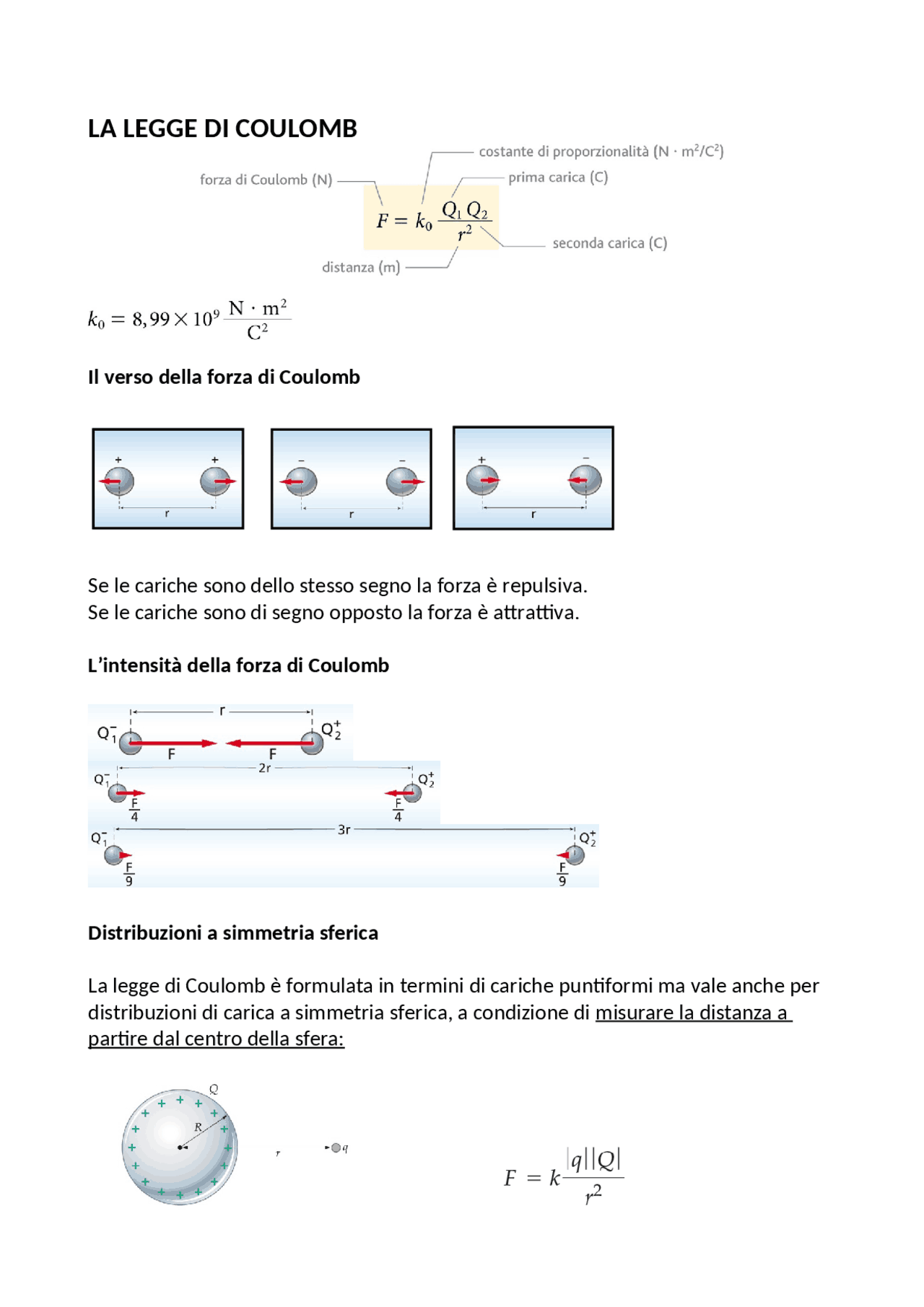 legge di coulomb esercizi svolti pdf