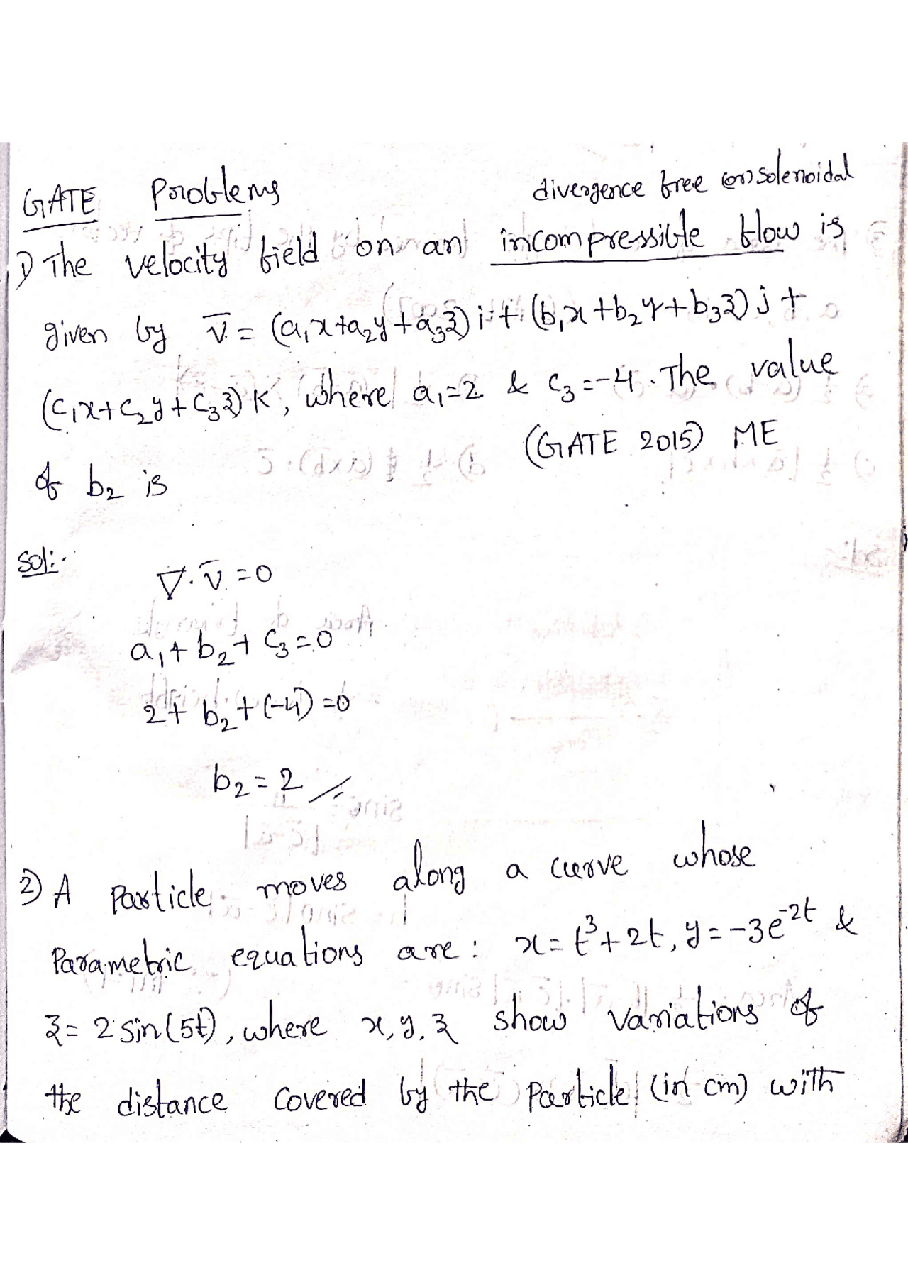 Vector calculus solved problems class notes - Docsity