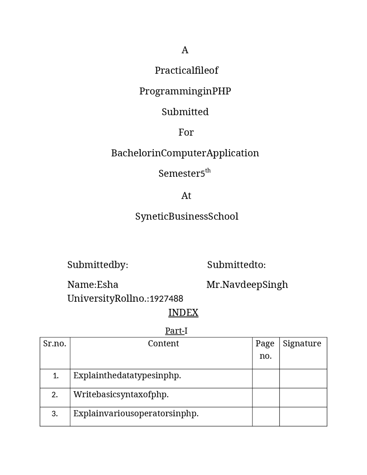 Java programming practical - Docsity