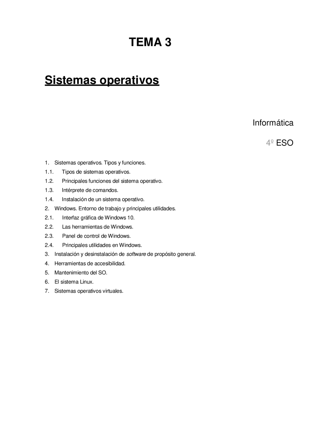 Sistemas operativos-1Bach - Docsity