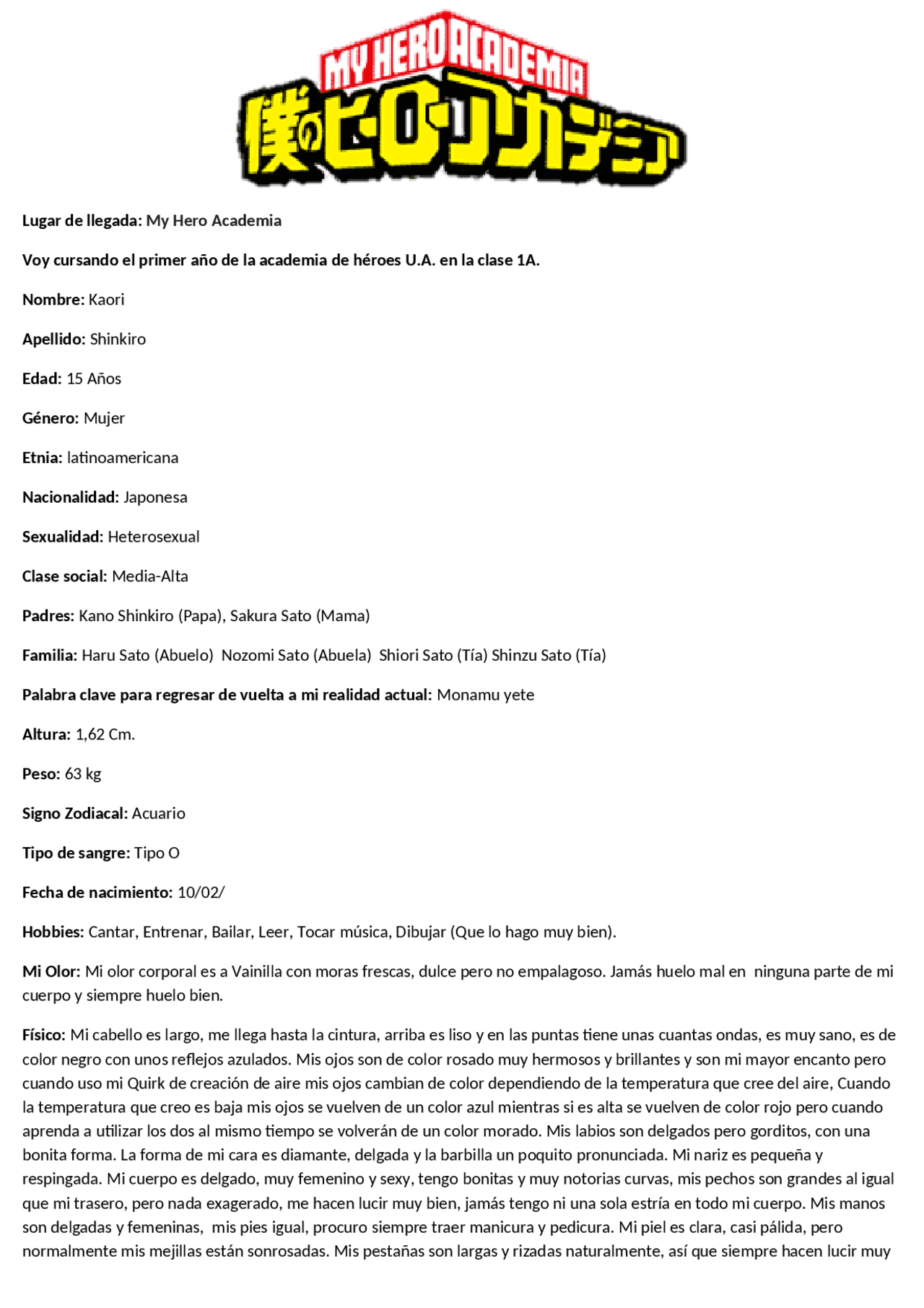 Guion para tu RD BNHA - Docsity