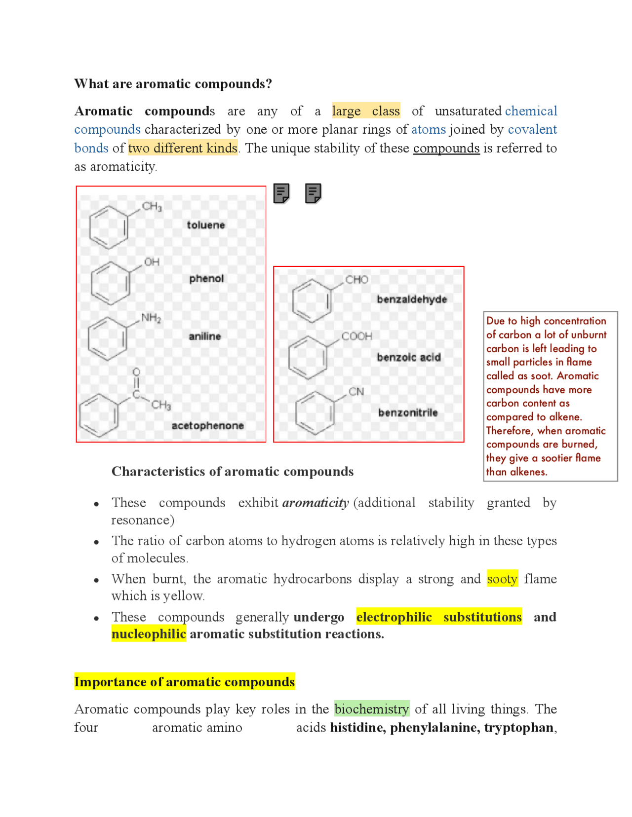 Aromatic Compounds Basic Organic Chemistry Docsity