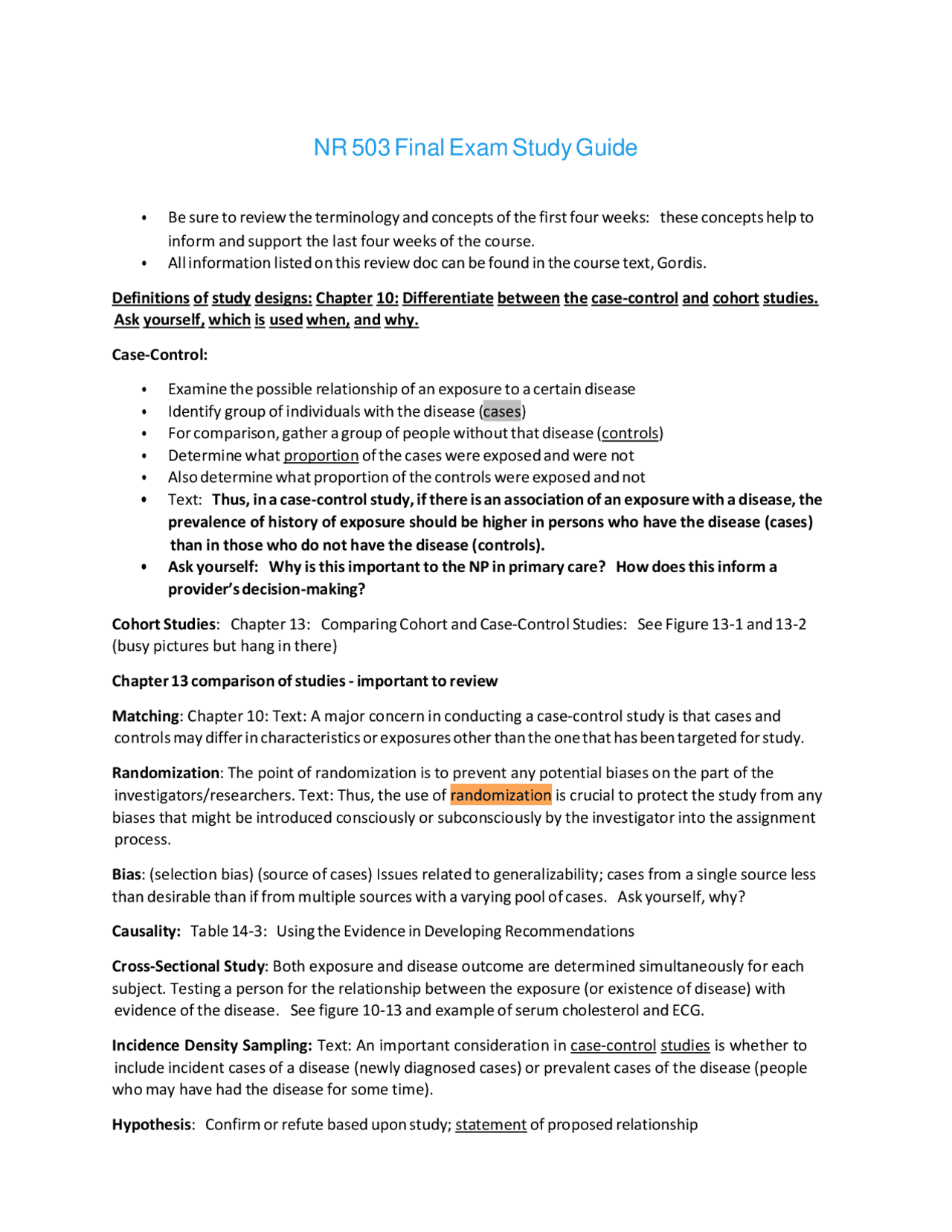 NR503 / NR 503 Final Exam Study Guide (Latest 2022 / 2023): Population ...