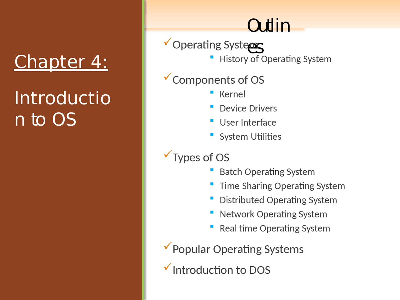 Introduction to operating systems - Docsity