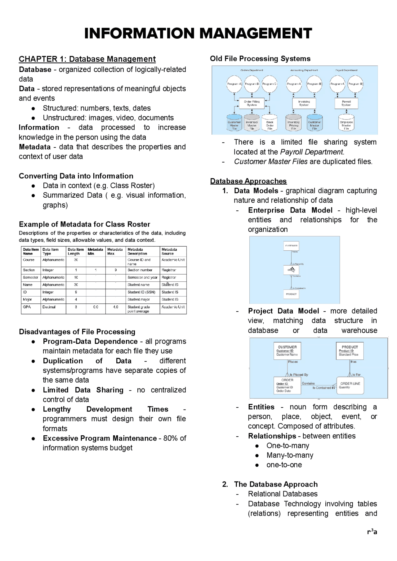 Information Management - Docsity