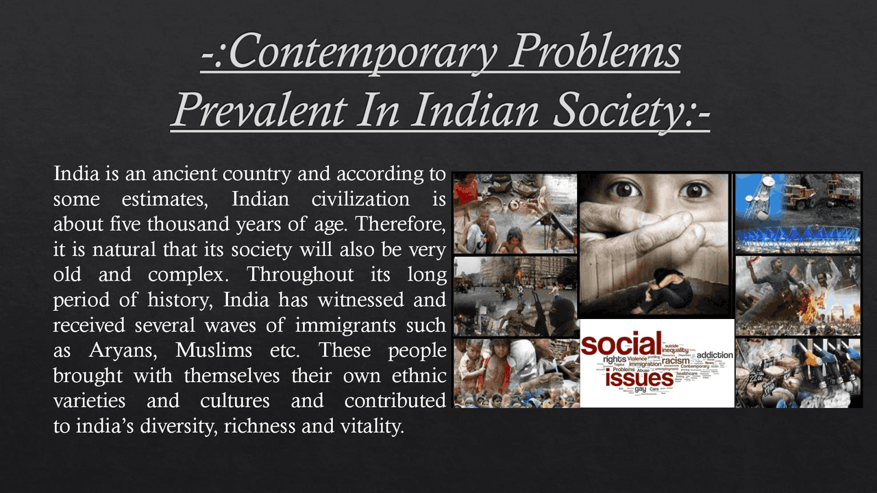 CONTEMPORARY PROBLEMS IN INDIA - Docsity