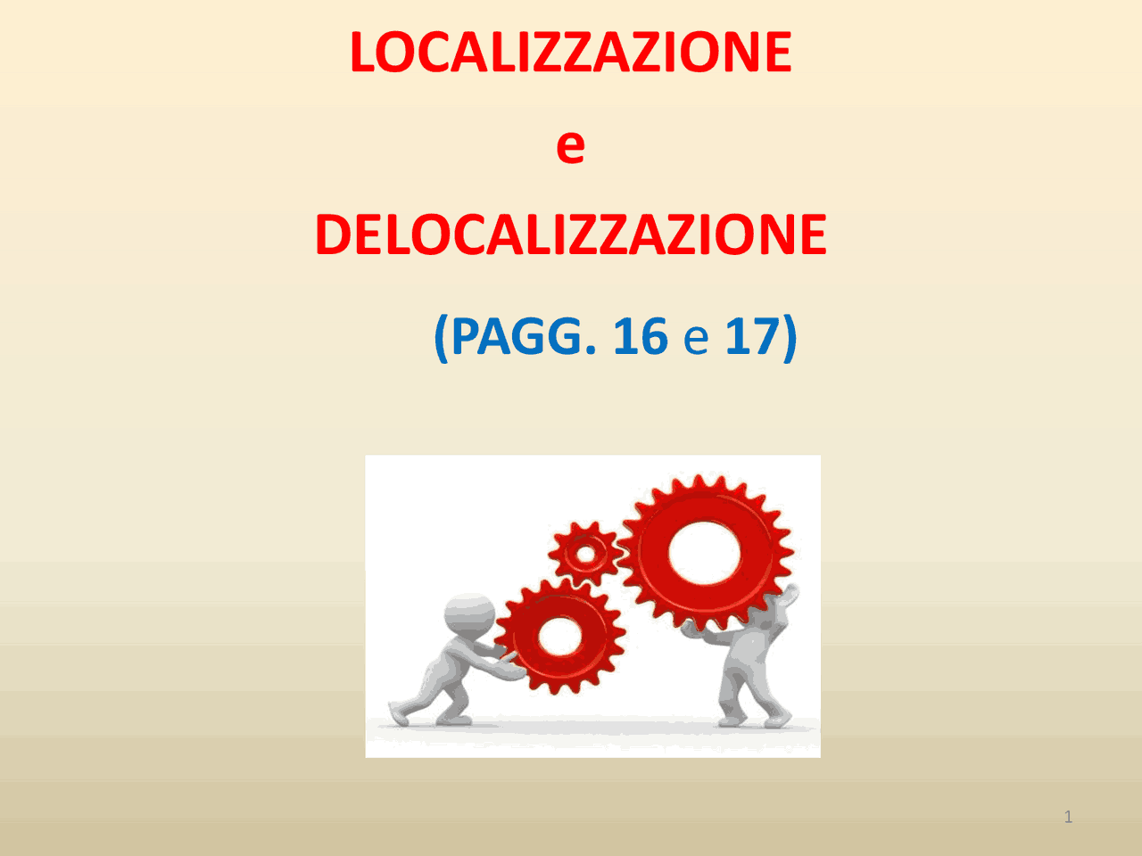 Localizzazione e delocalizzazione Docsity
