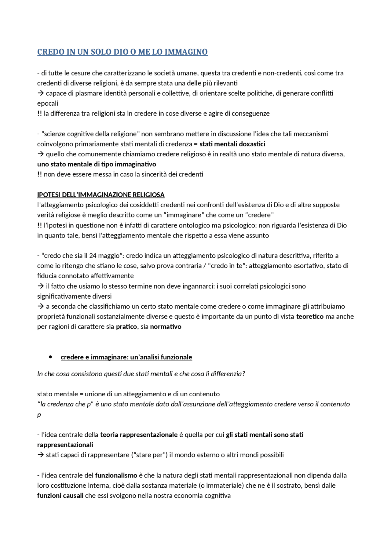 preghiera credo in un solo dio