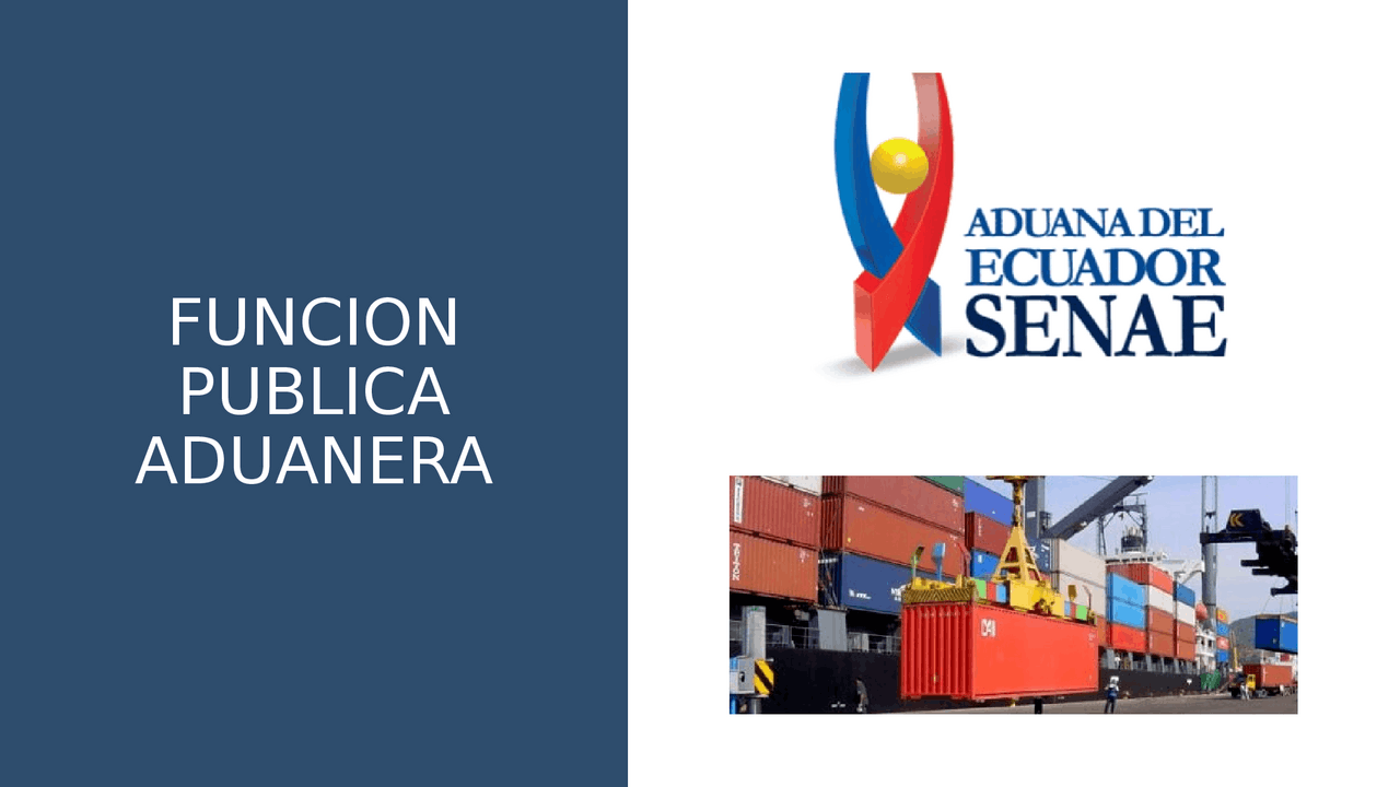 Senae Resumen y apunte del SENAE - Docsity