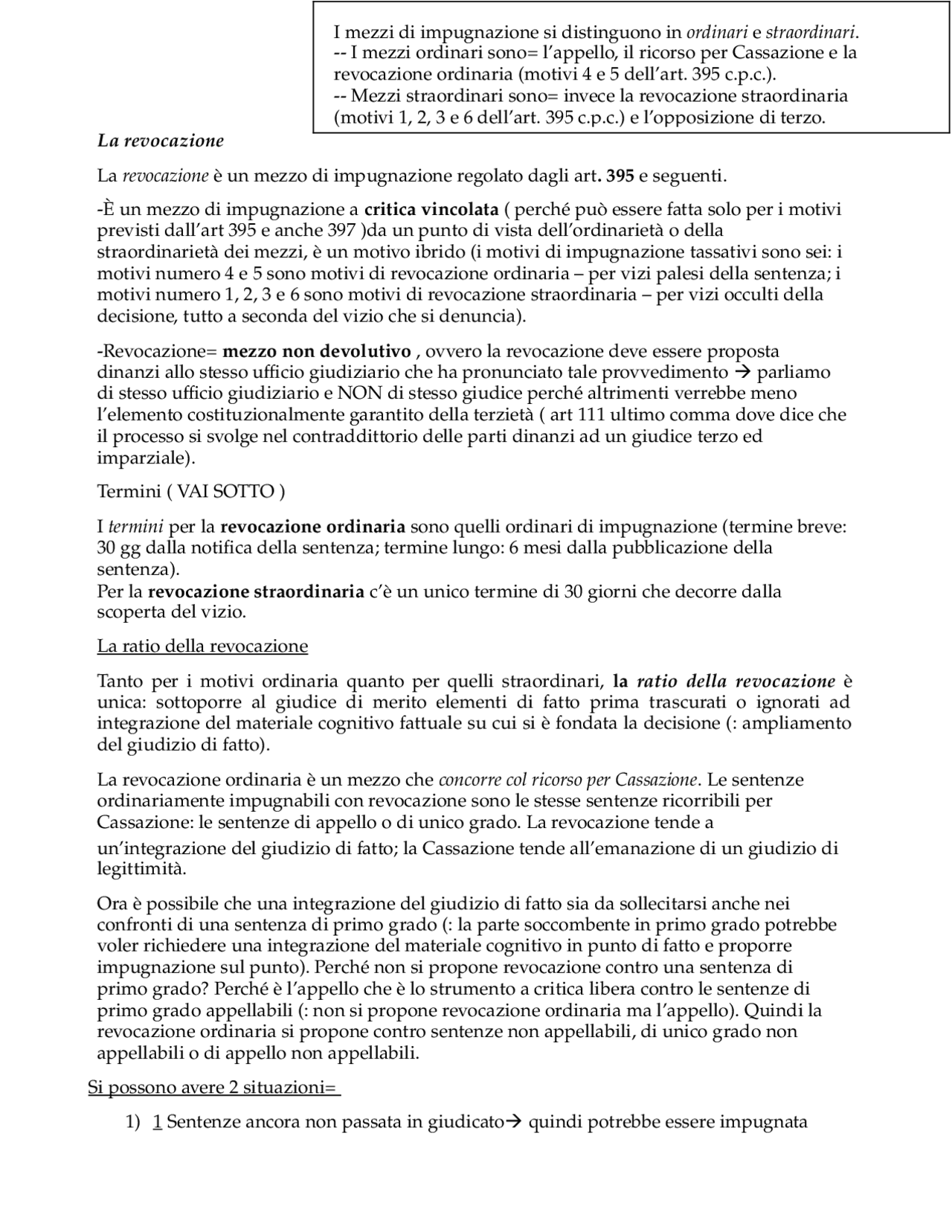 La revocazione procedura civile Docsity