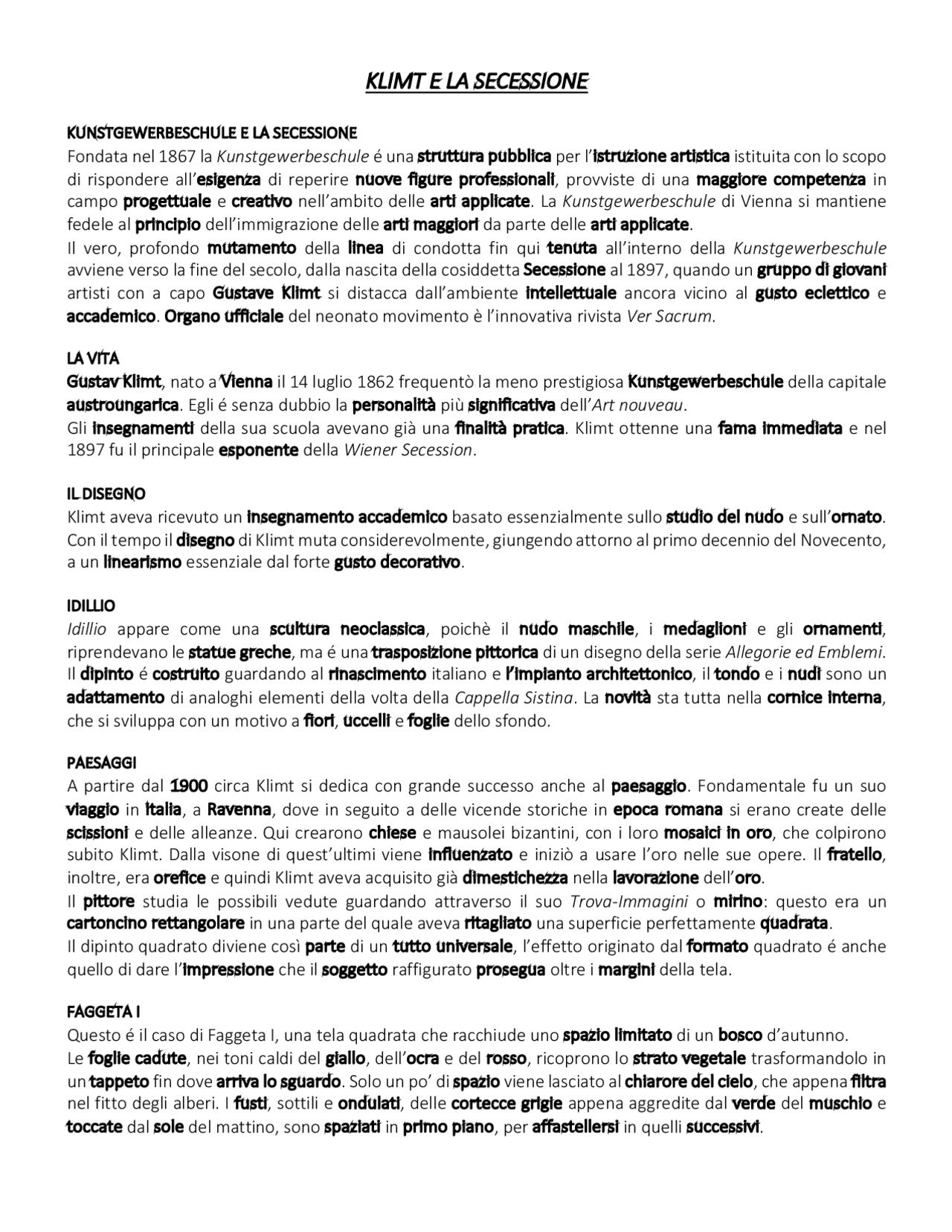 Klimt Vita E Opere