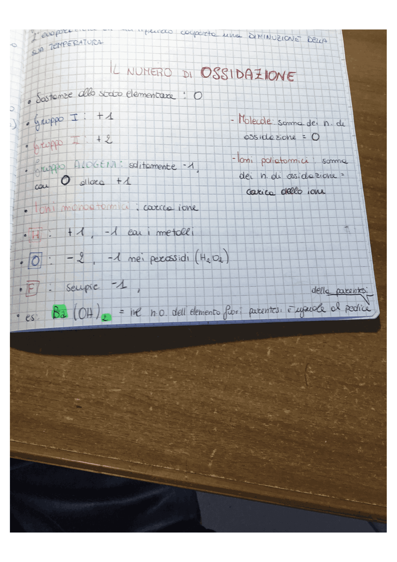 Numero di ossidazione Docsity