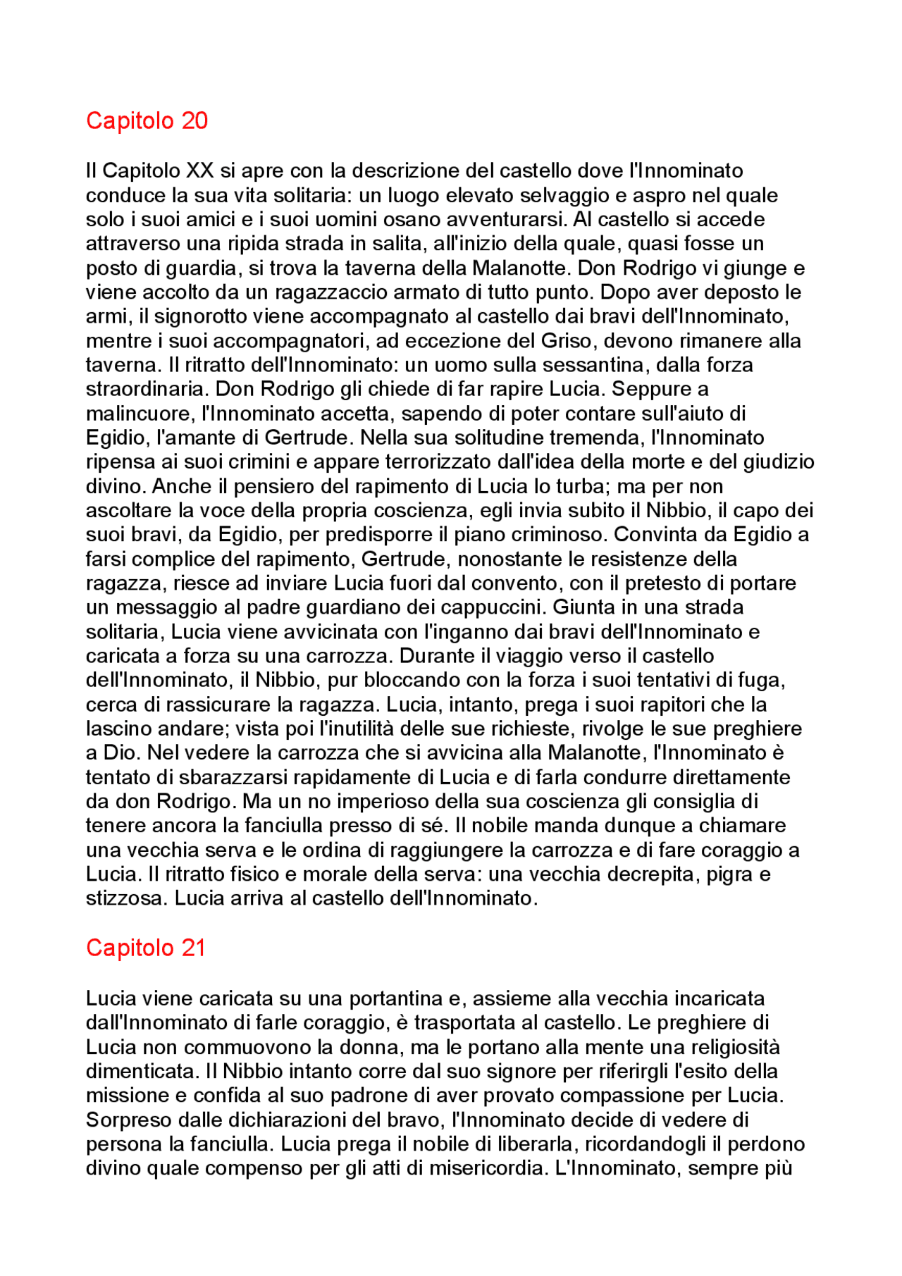 riassunto 22 capitolo promessi sposi