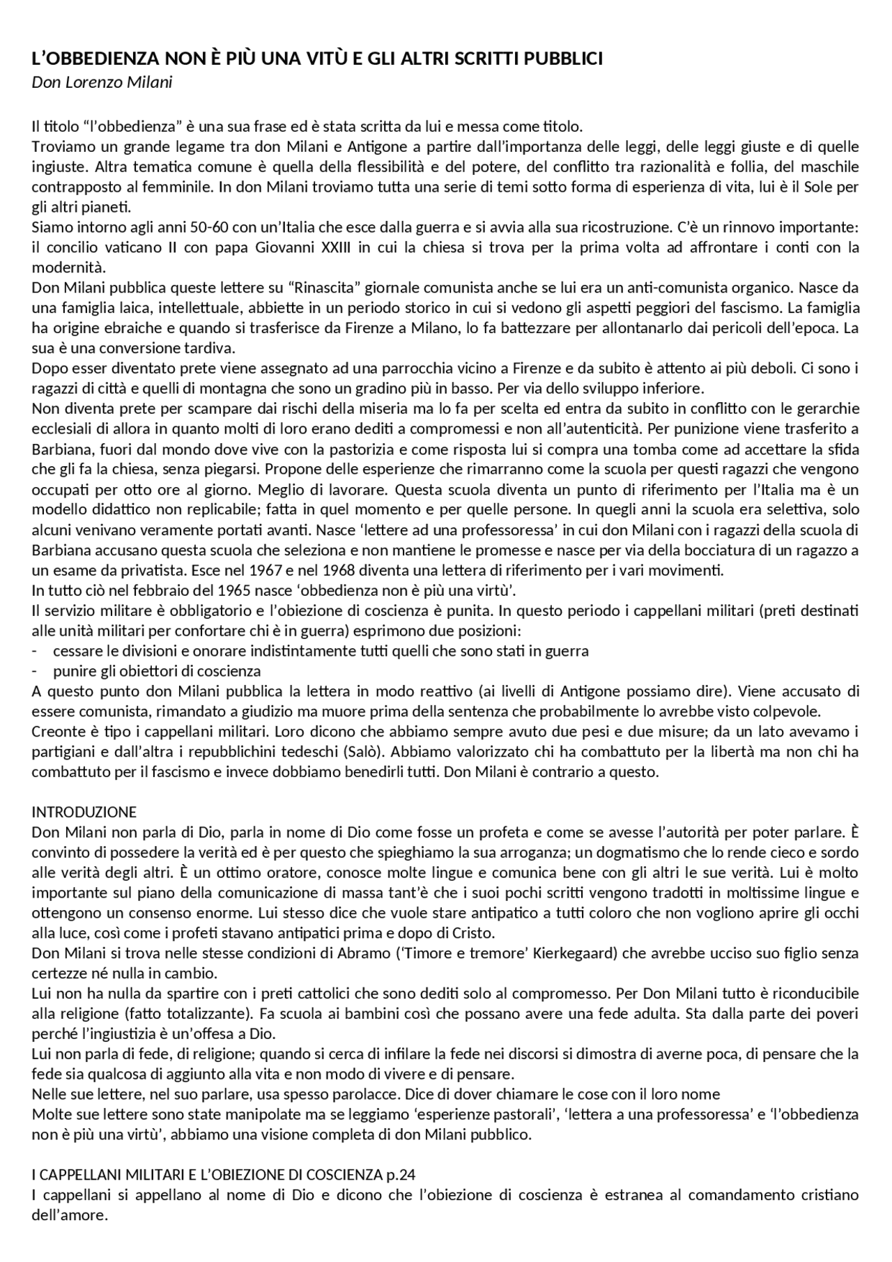 L'obbedienza non è più una virtù Docsity L'obbedienza non è più una virtù Docsity