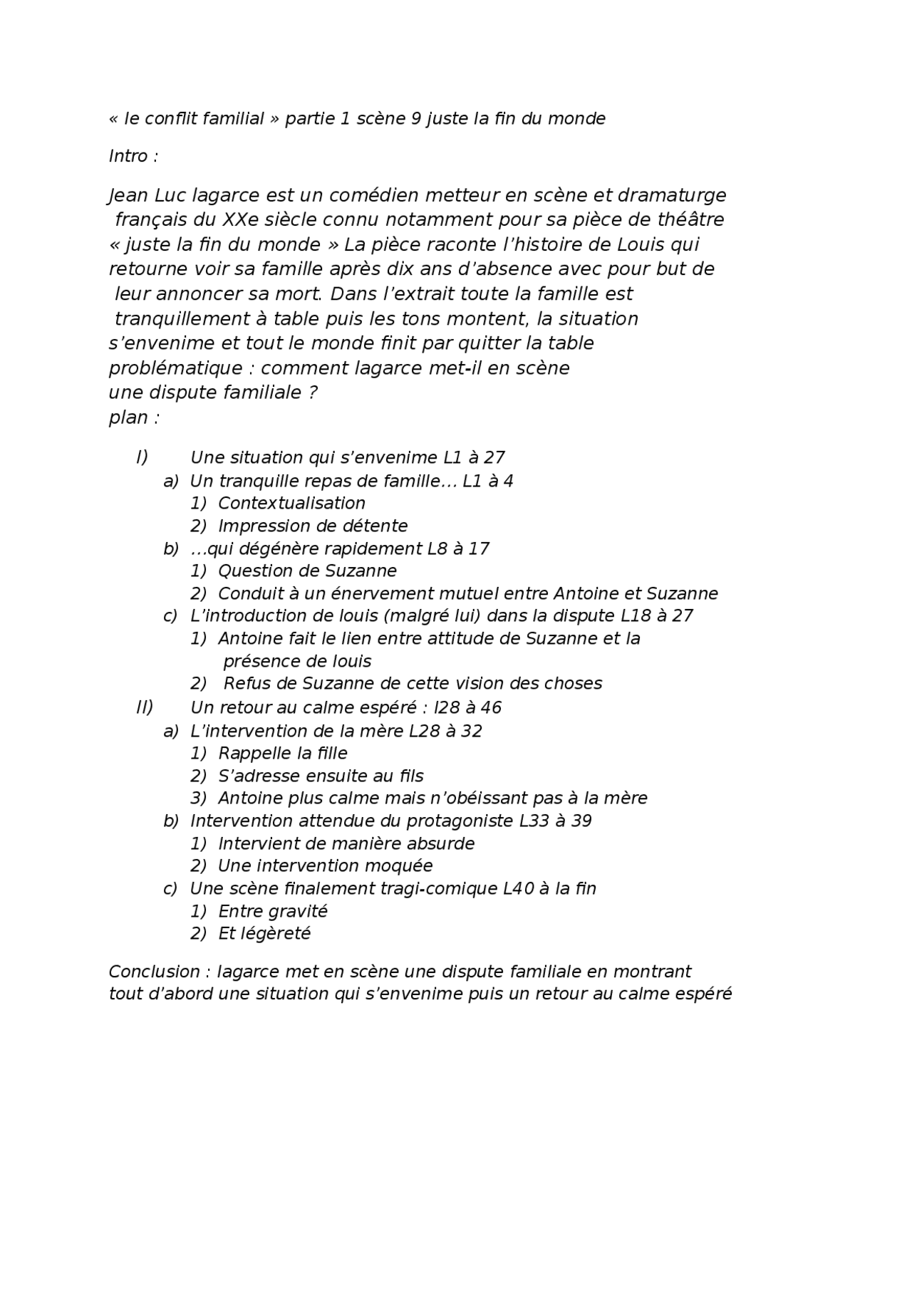 Analyse linéaire de juste la fin du monde le conflit familial Dissertation Français Docsity Analyse linéaire de juste la fin du monde le conflit familial Dissertation Français Docsity
